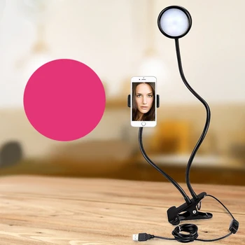 Selfie Žiedas Šviesa ir Ilgas Svirties Tingus Mobiliojo Telefono Laikiklis Laikiklis Fotografijos ringlight LED Šviesos 