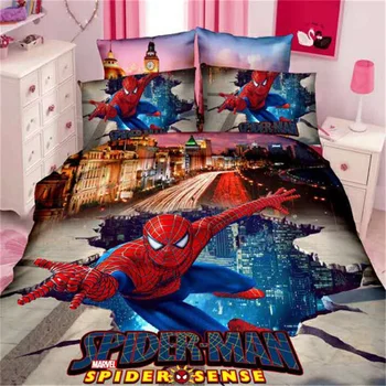 Disney Antklode Padengti Komplektai Patalynės Komplektas Spiderman Automobilių Animacinių filmų Berniukas Vieno dviejų Dydis 2/3/4pc Vaikai Lovatiesės Gimtadienio Dovanos